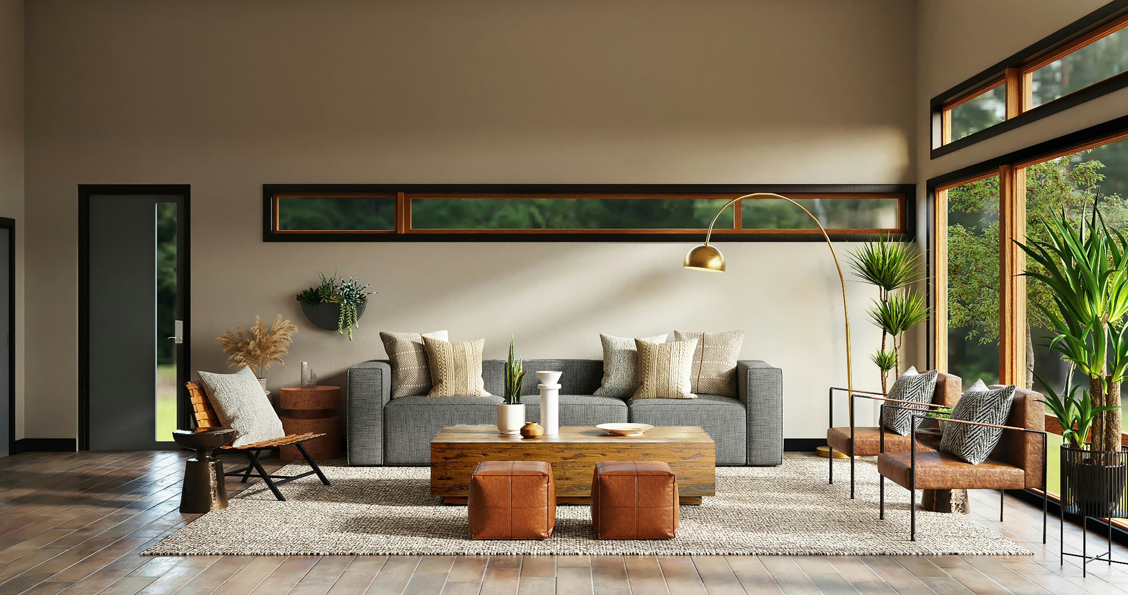 Modern living room interior design by The Indoor Revamp, a founder-led interior design studio in Hyderabad